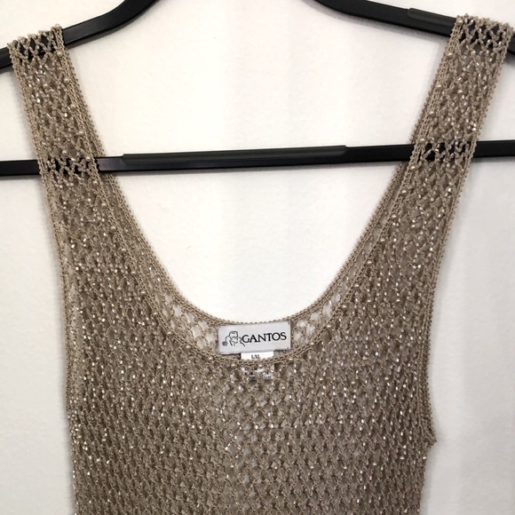 Sparkling GANTOS Vintage Beaded Vest Top Large - Picture 7 of 10